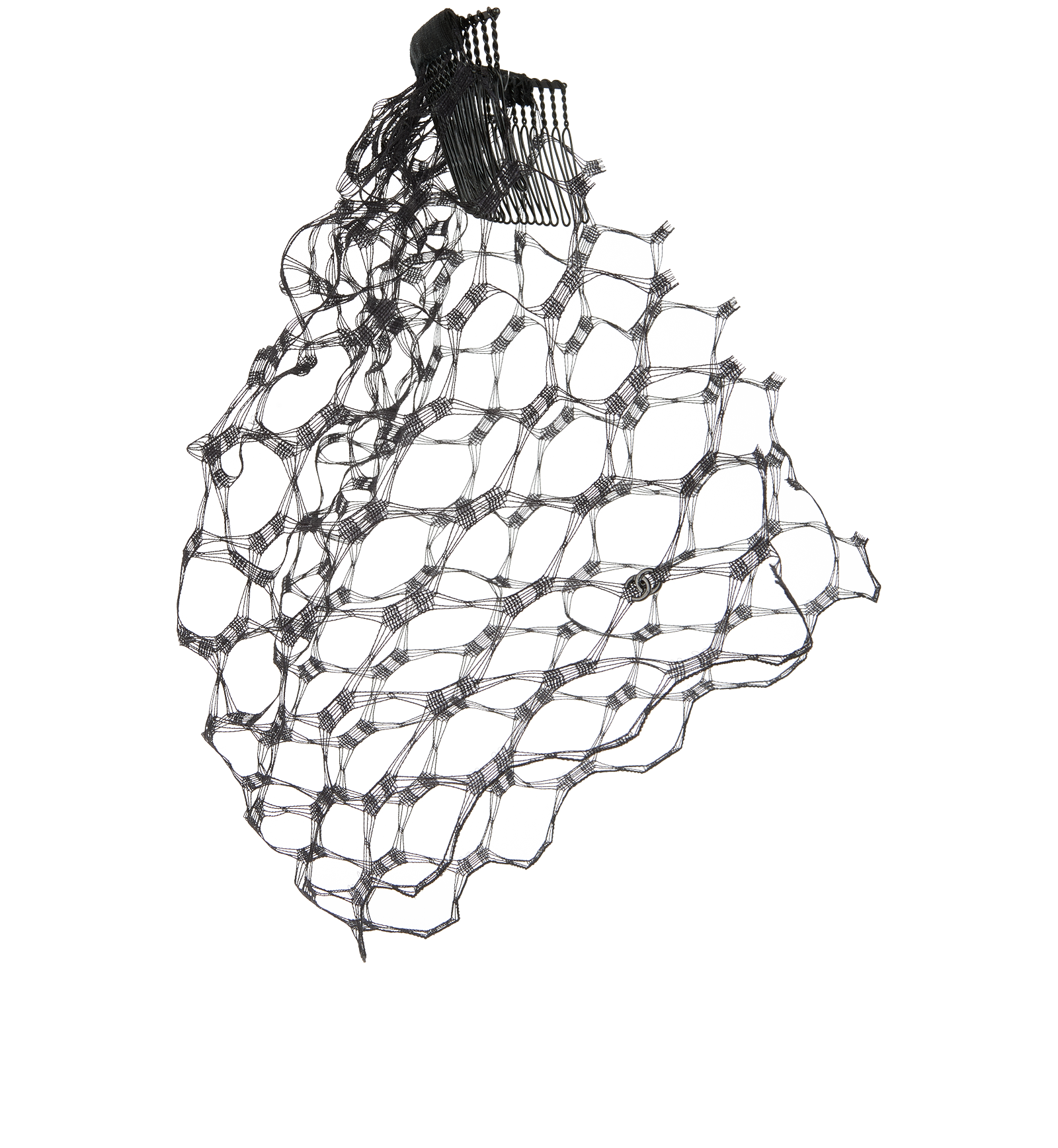 Chanel 17A Net Hair Accessories, &pound;280, Accessories, Black, Nylon/Plastic, Bottom view